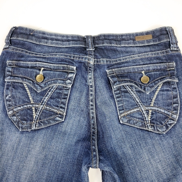 KUT from the Kloth Natalie Crop Capri Blue Jeans Size 6~Cuffed Hem~32×18 - Picture 6 of 10